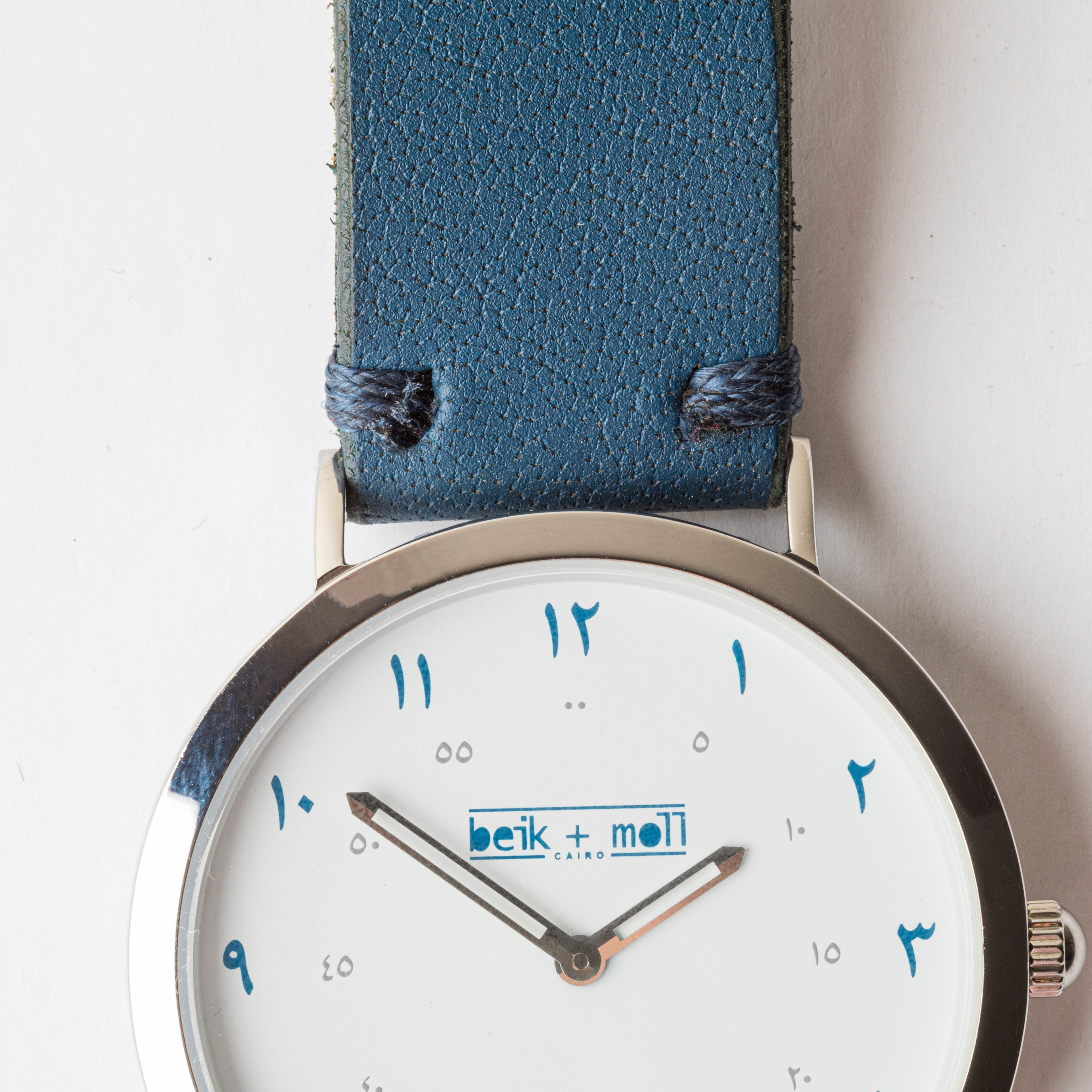 Navy Blue Genuine Leather Strap