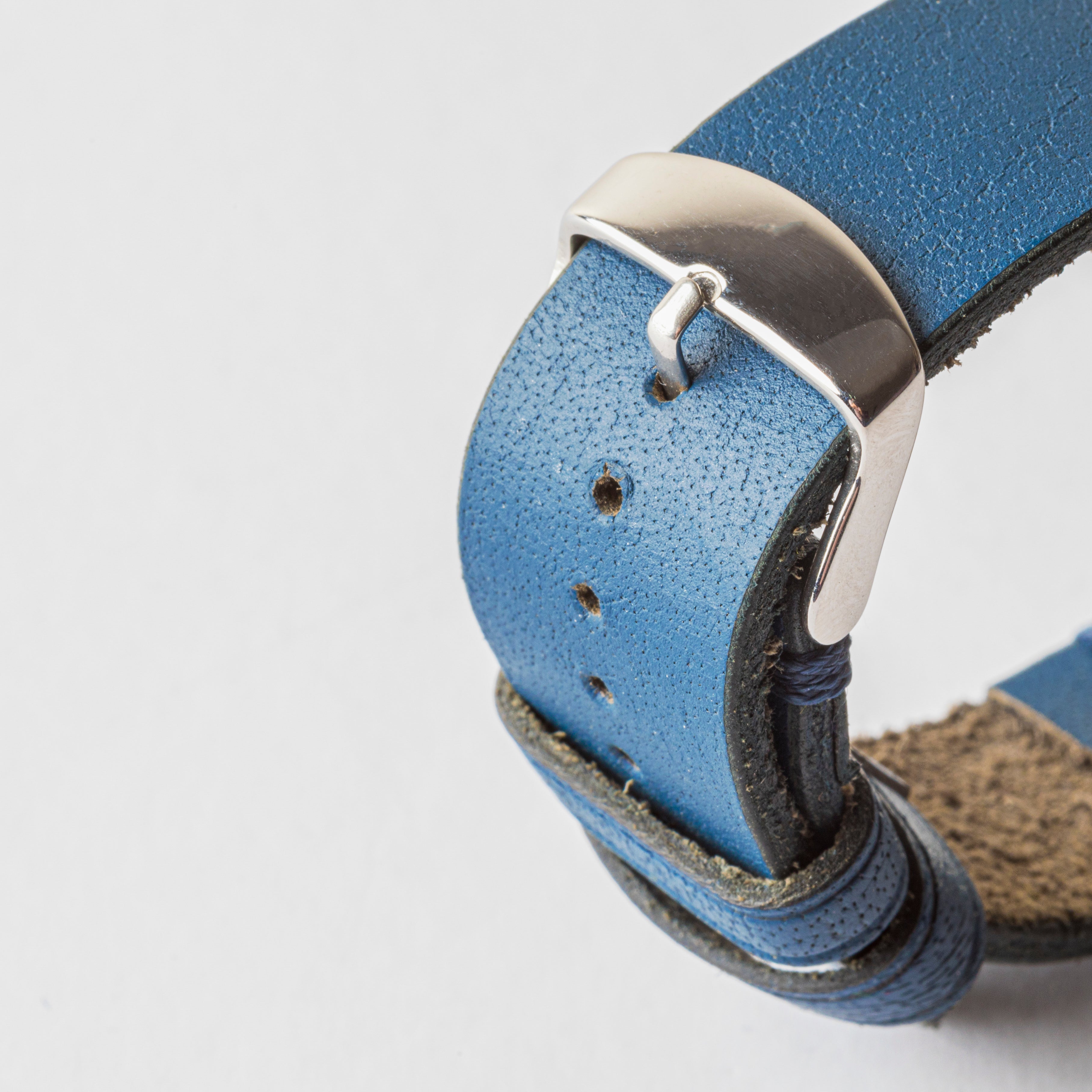 Navy Blue Genuine Leather Strap