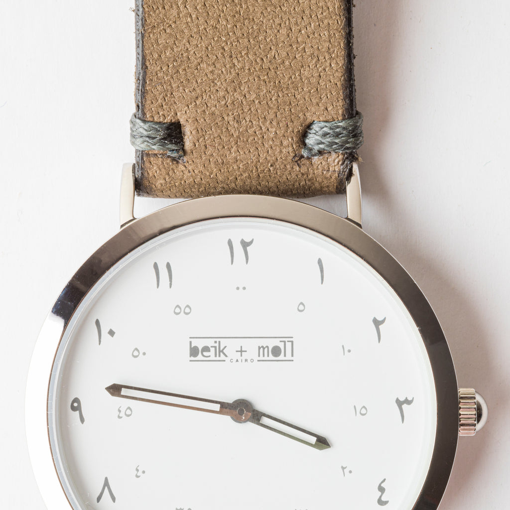 Grey Genuine Leather Strap