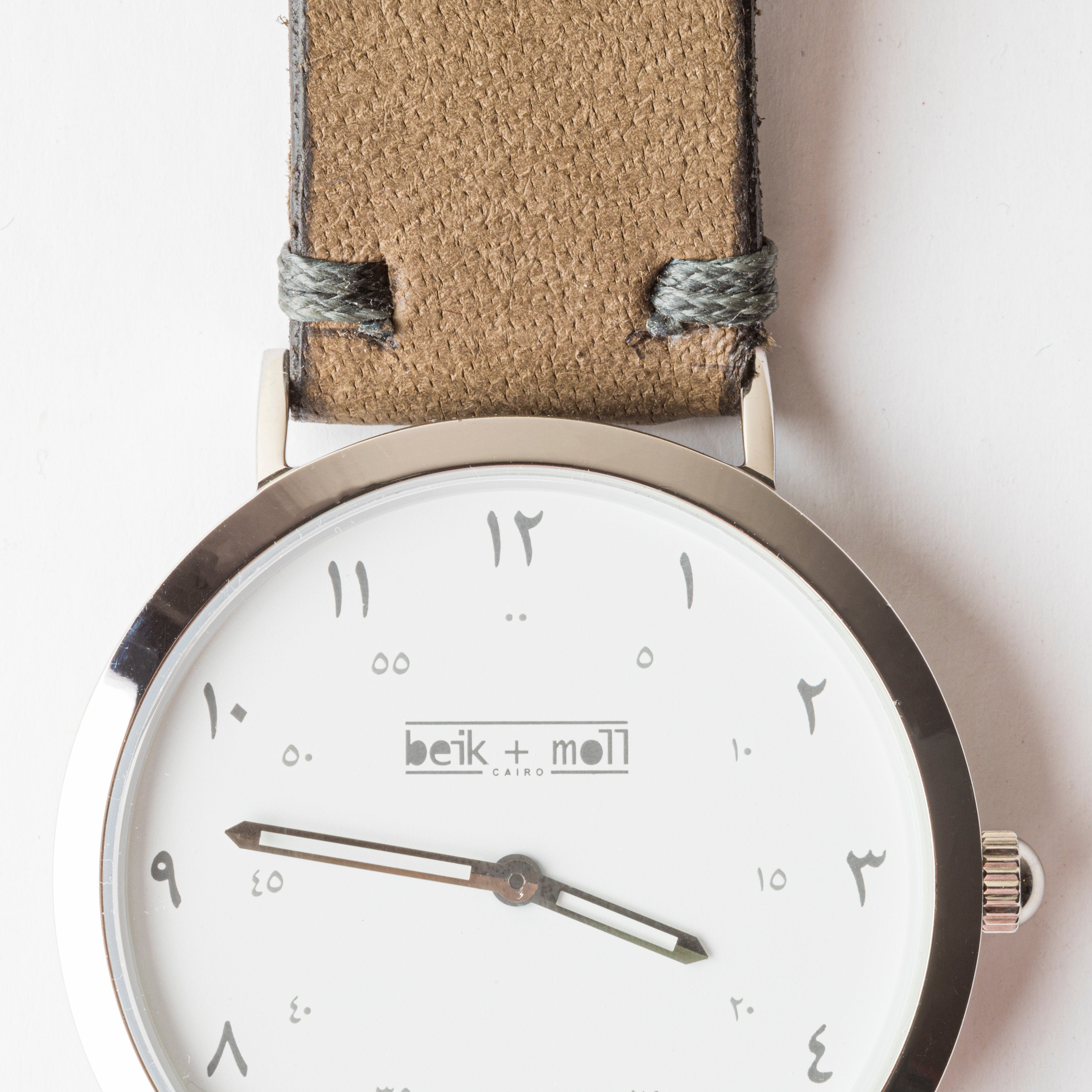 Grey Genuine Leather Strap