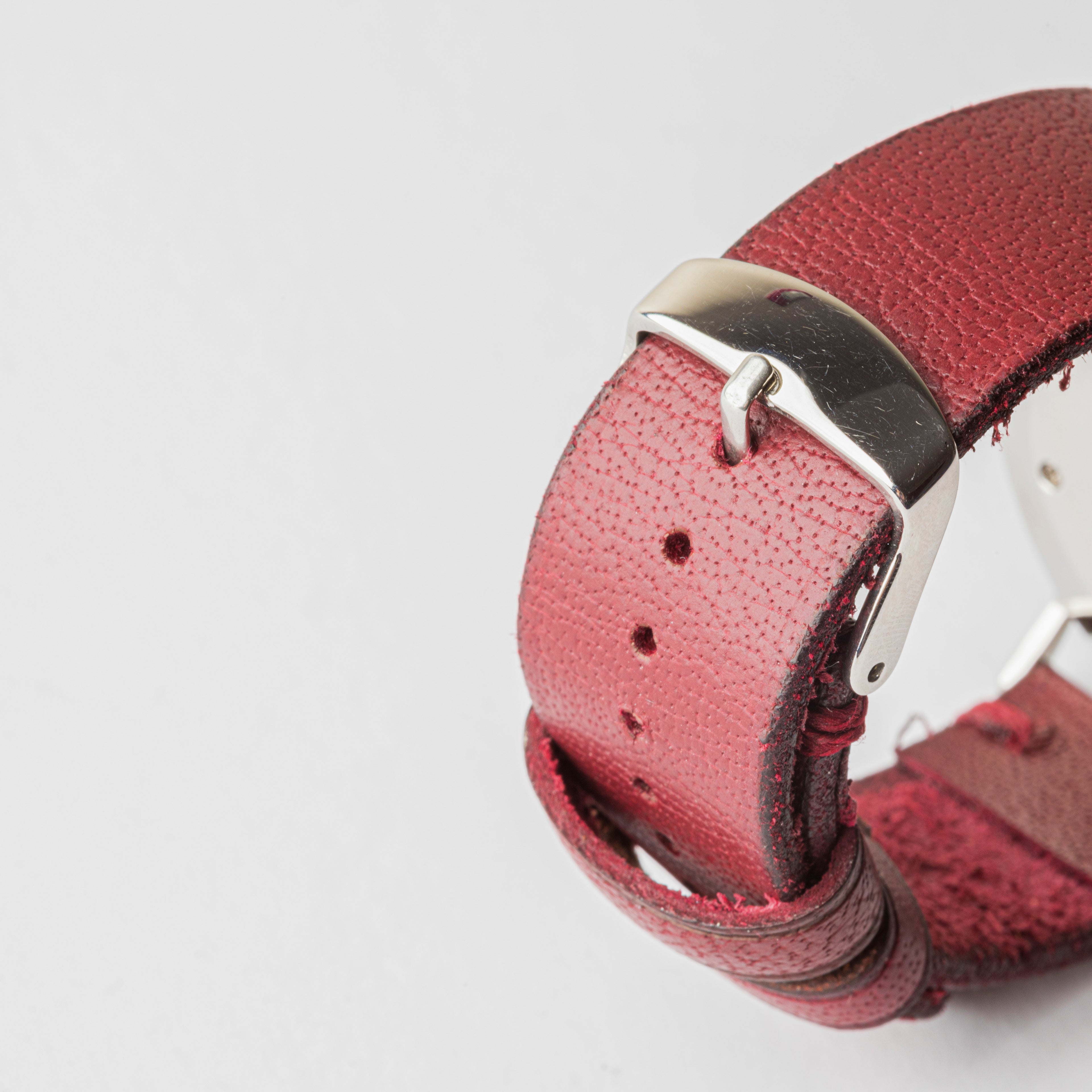 Maroon Genuine Leather Strap