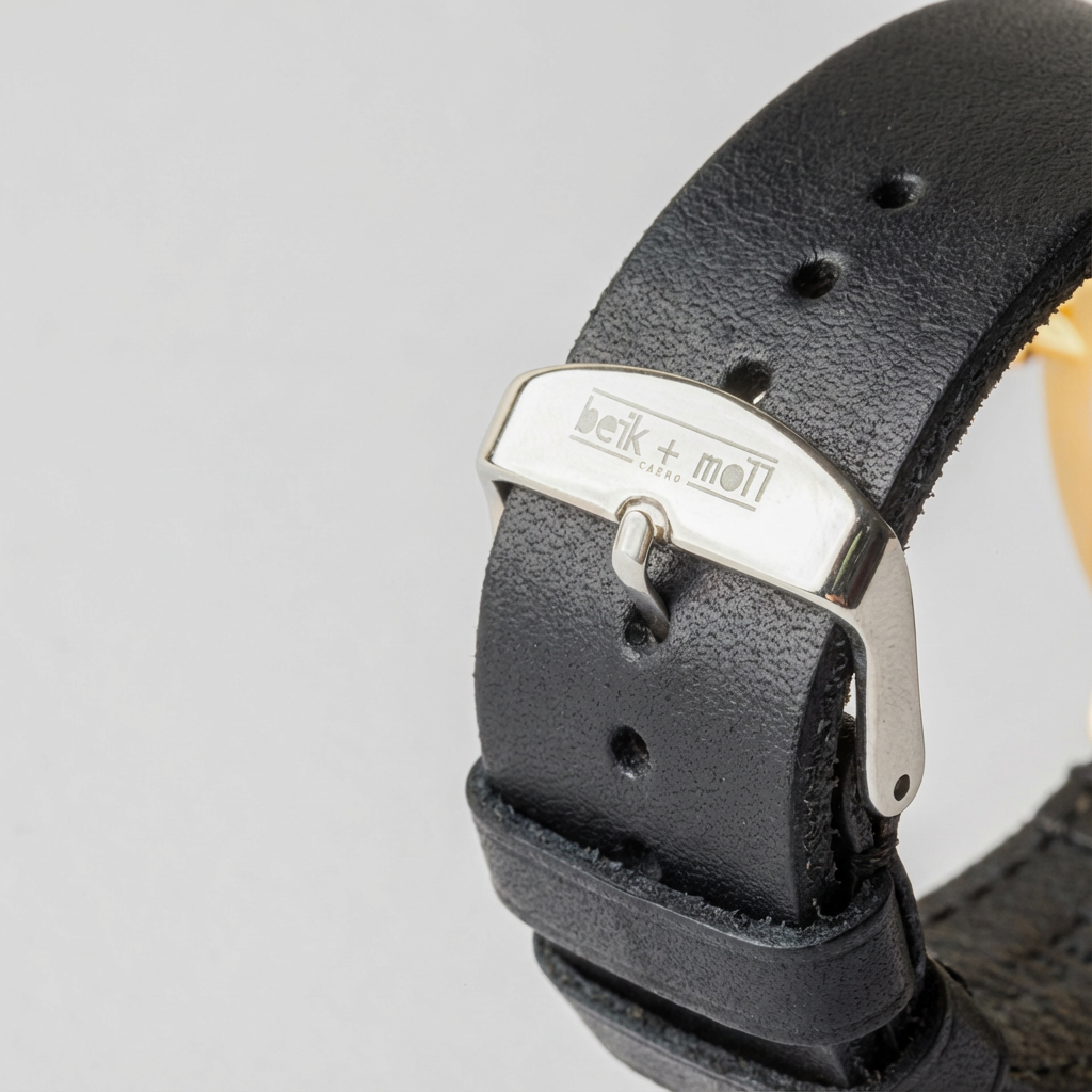 Black Genuine Leather Strap