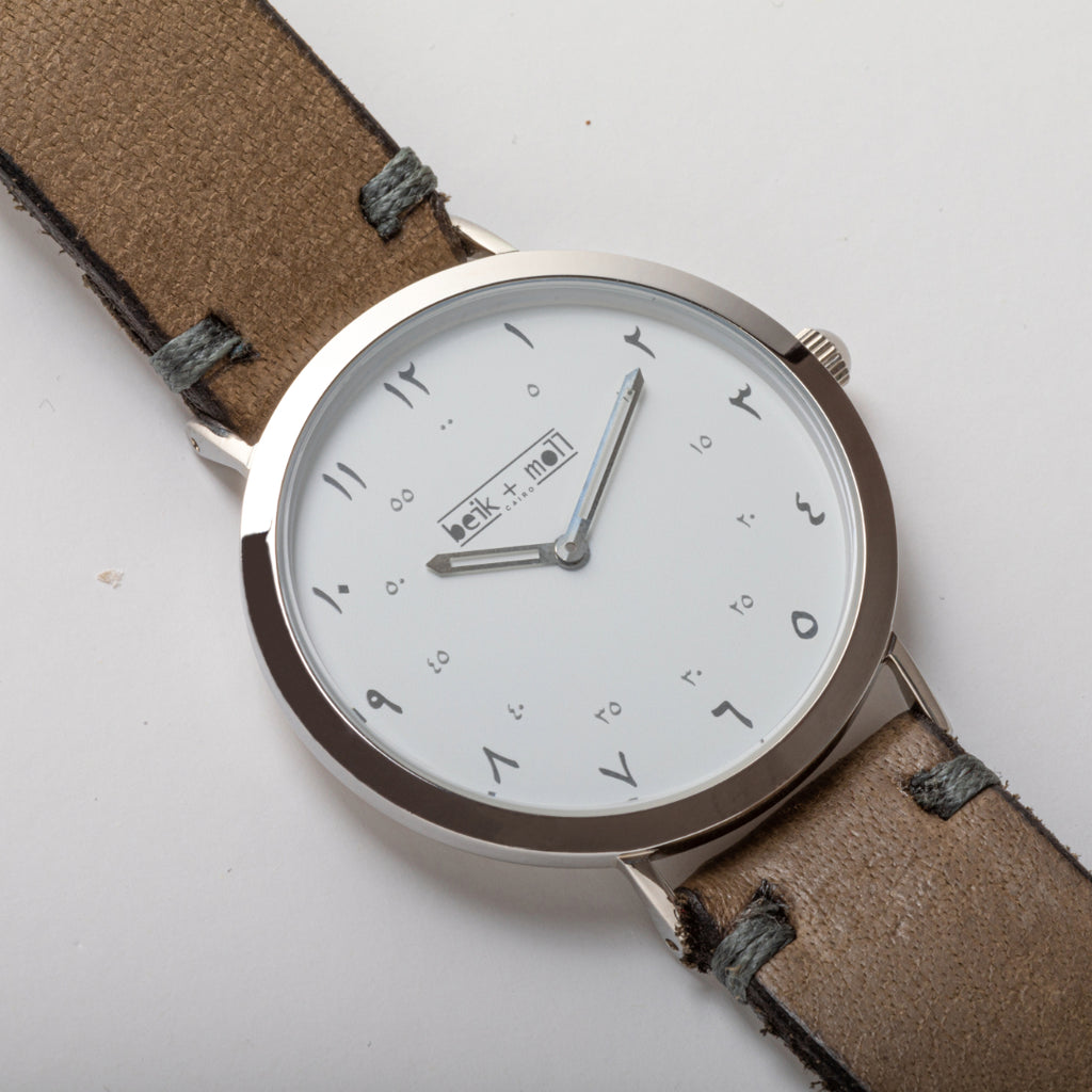 Grey Genuine Leather Strap