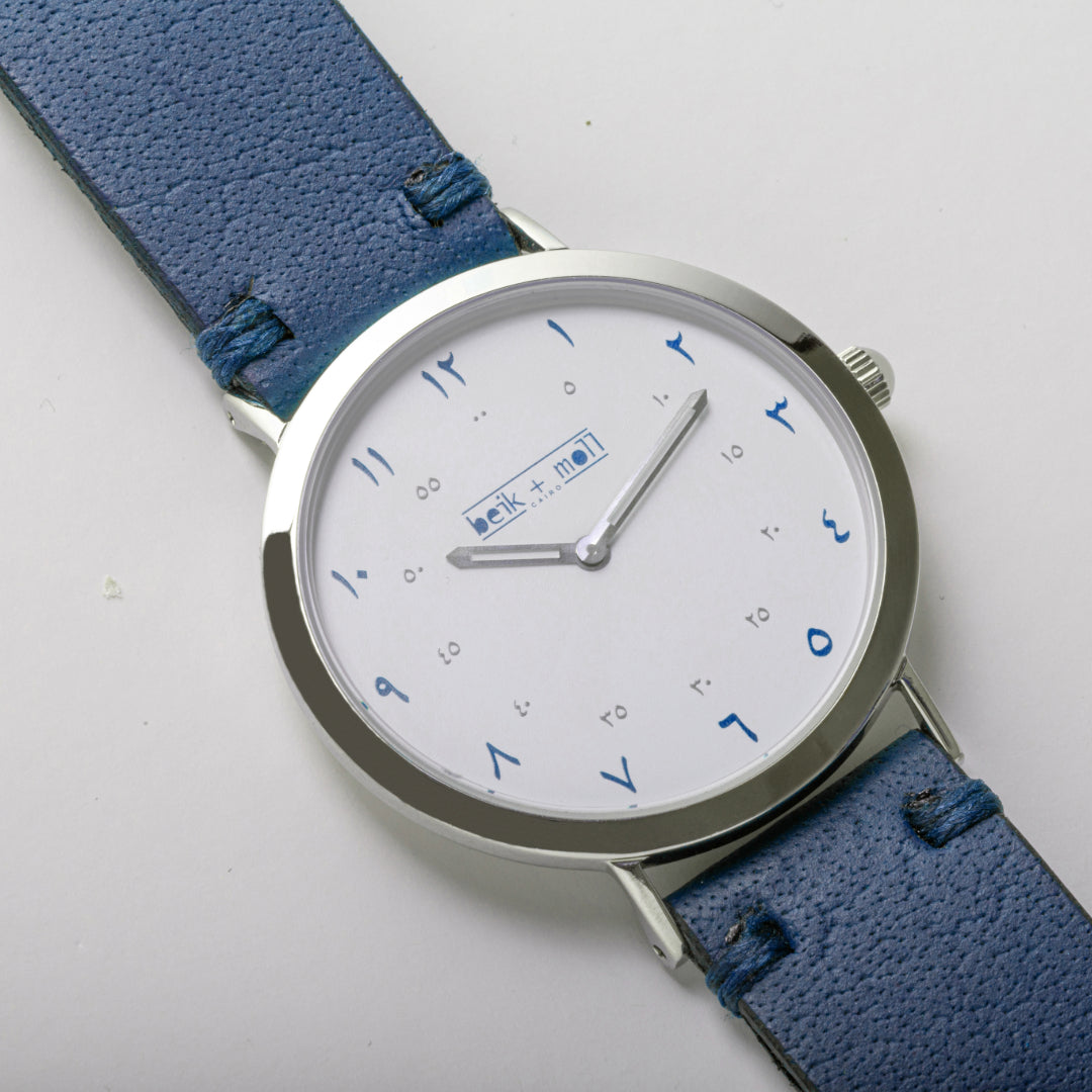 Navy Blue Genuine Leather Strap